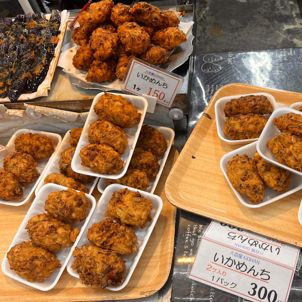 Aomori Local cuisine: craft beer and Igamenchi (minced squid cutlet)